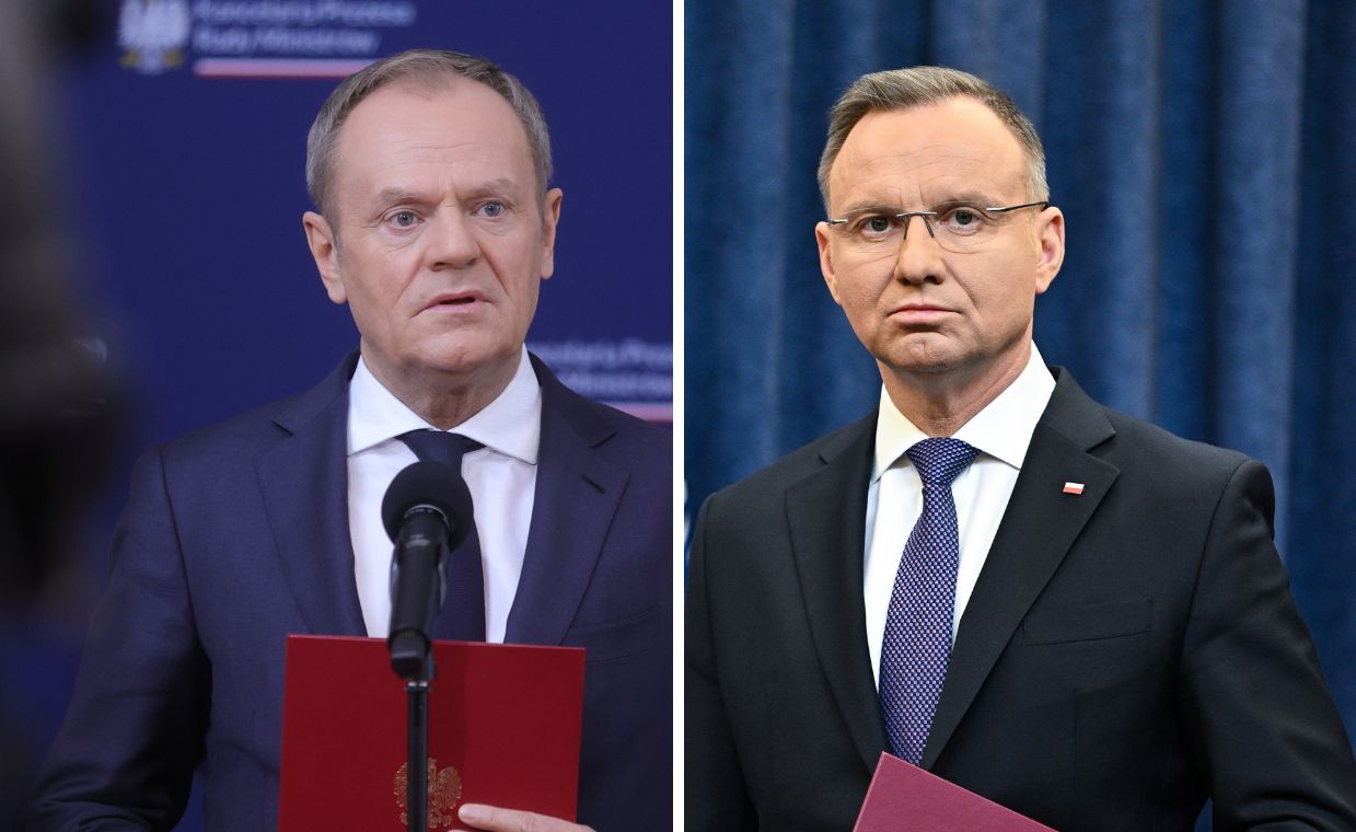 Donald Tusk i Andrzej Duda