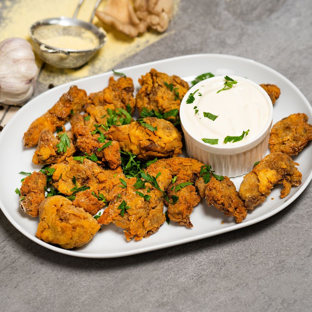 Fried oyster mushrooms a'la KFC