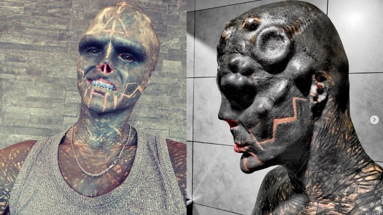 Francuz USUNĄŁ SOBIE nos, uszy i kilka palców, żeby stać się "czarnym kosmitą": "To jedynie 46% mojej przemiany" (FOTO)