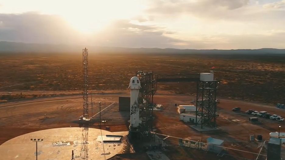 New Shepard NS-24 na stanowisku startowym