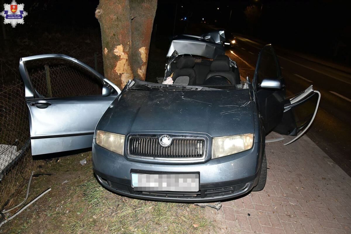 Pijany kierowca spowodował wypadek