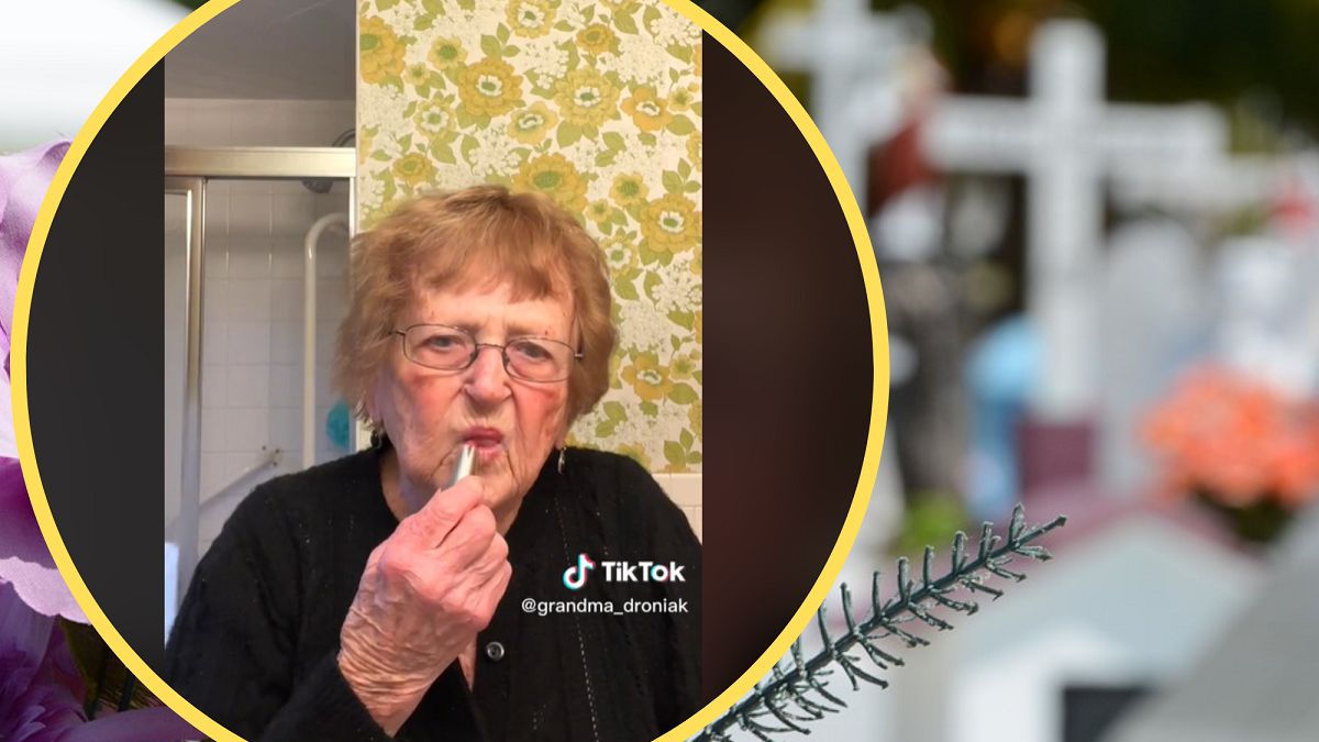 Wystroiła się na pogrzeb byłego męża. 