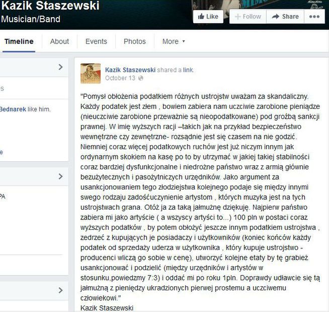 Kazik nie chce jałmużny z opłaty od smartfonów i tabletów. Bo to ukradzione pieniądze 2