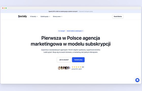 Powstała Socialy - agencja marketingowa w modelu subskrypcji