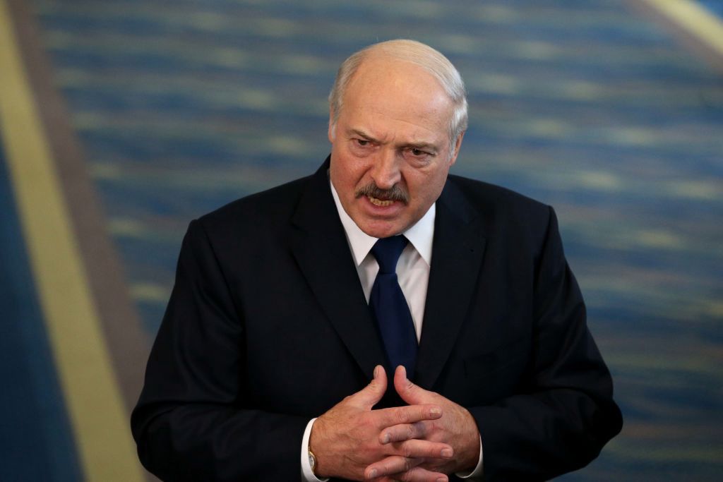 Russian President Vladimir Putin and Belarusian President Alexander Lukashenko meet in SochiSOCHI, RUSSIA - FEBRUARY, 15 (RUSSIA OUT) Belarusian President Alexander Lukashenko gestures during a joint press conference on February 15, 2019 in Sochi, Russia. Russian President Putin has arrived in Sochi to meet with Belarusian, Turkish and Iranian Presidents. (Photo by Mikhail Svetlov/Getty Images)Mikhail Svetlovhuman interest, politics, government