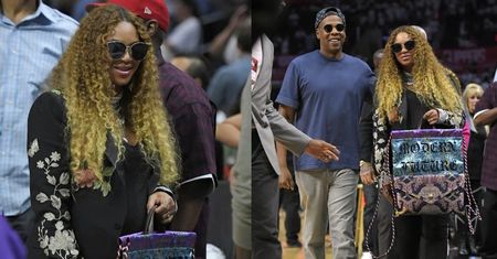 Beyonce chwali się brzuchem i stylizacją za 24 tysiące złotych na meczu koszykówki (ZDJĘCIA)
