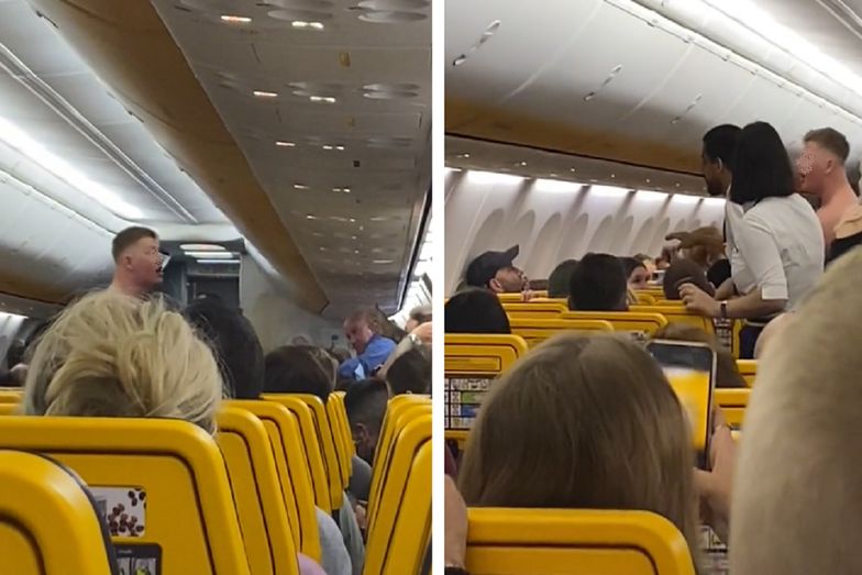 Pasażer Ryanair aresztowany. Rozebrał się i krzyczał podczas lotu