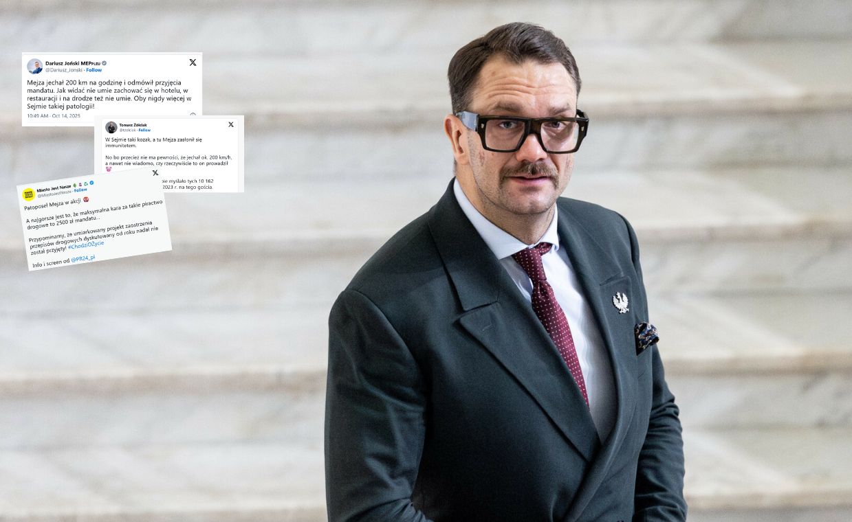 Internet o szaleńczej jeździe Mejzy. "Patoposeł w akcji"
