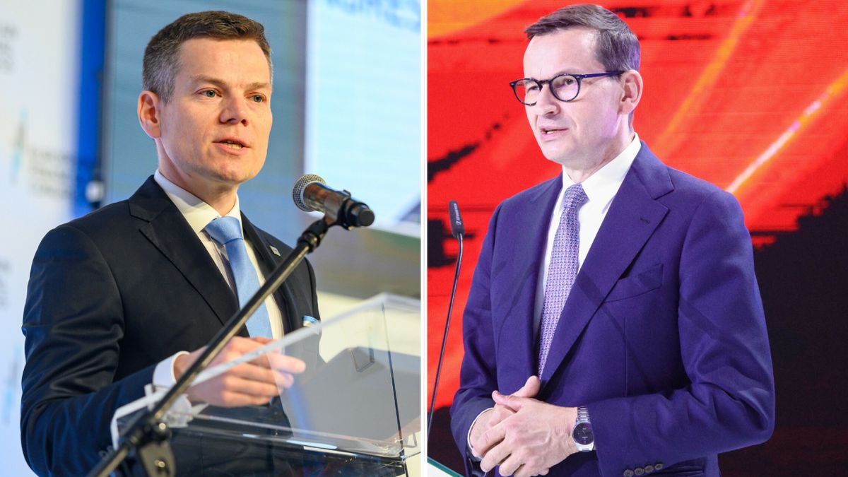 Jacek Jastrzębski, przewodniczący  KNF/ Mateusz Morawiecki premier 