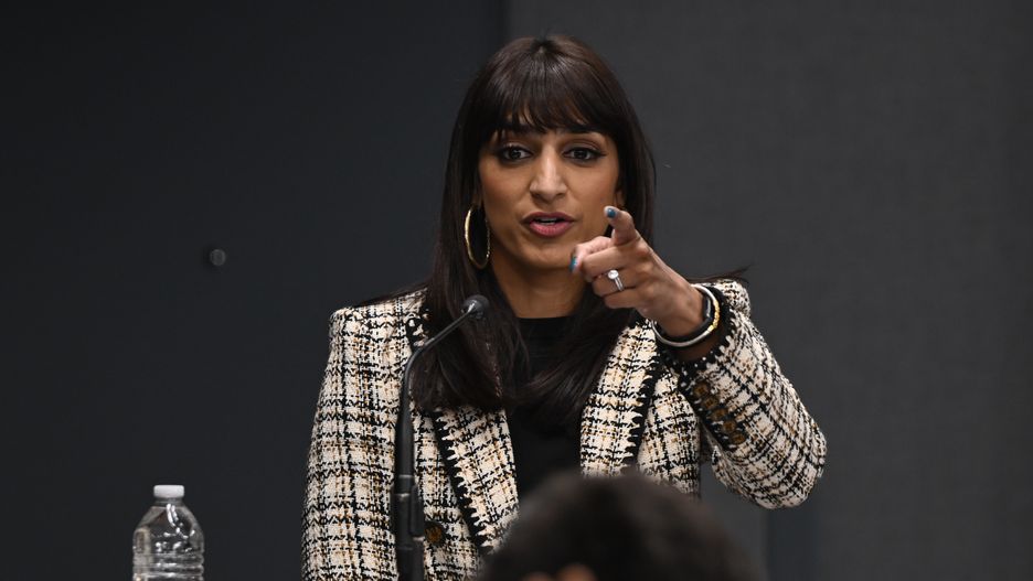 WASHINGTON DC, UNITED STATES - OCTOBER 17 : U.S. Pentagon Deputy Press Secretary Sabrina Singh holds a press conference at Pentagon in Washington D.C., United States on October 17, 2023. (Photo by Celal Gunes/Anadolu via Getty Images)