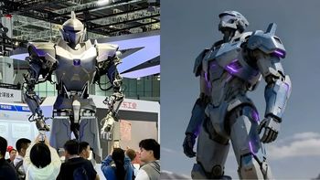 Chiński gigant wygląda jak Robocop. Ma cztery metry i dźwiga 500 kg