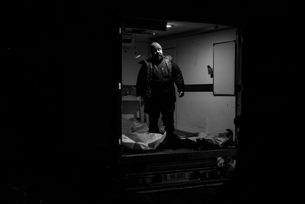 Andrij, a volunteer from Lutsk. He organized a service in his city that deals with the transport of fallen bodies.