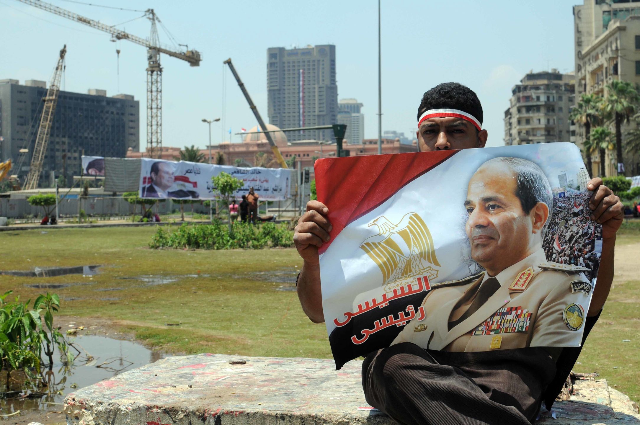 Officially declared president of Egypt on sundayFormer military chief Abdel Fattah Al Sisi was officially declared president of Egypt on Tuesday, less than a year after he orchestrated a coup that ousted the nation's first freely elected president. (Photo by NurPhoto/Corbis via Getty Images)NurPhotopublic demonstration:CB2, people:CB2, Cairo:CB2, nurphoto:CB2, sisi:CB2, june 6:CB2