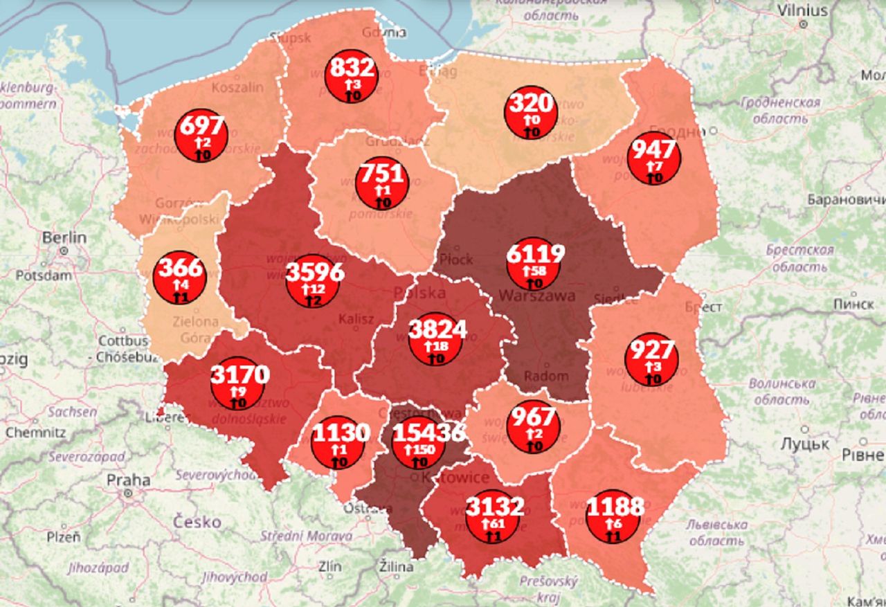 Koronawirus w Polsce. 337 nowych zakażeń. Blisko połowa z jednego województwa [Aktualna mapa]