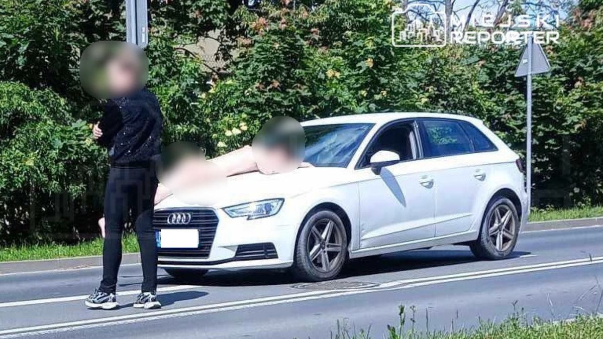 Nagi Ukrainiec biegał po Warszawie