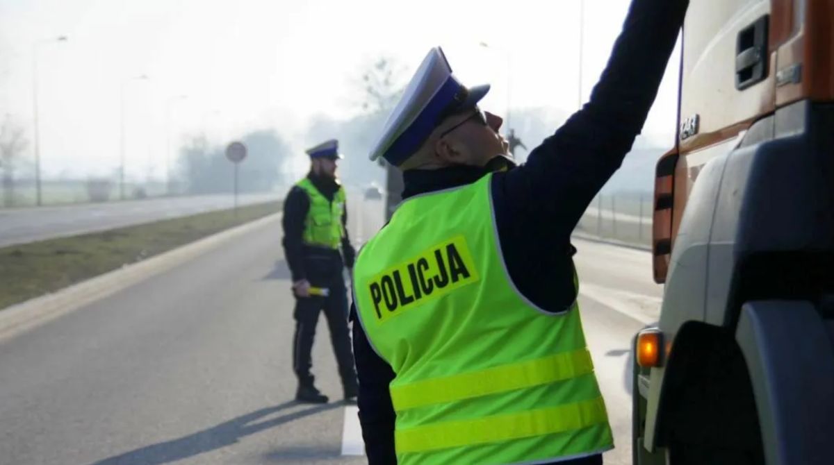 Nietrzeźwy kierowca ciężarówki zatrzymany.