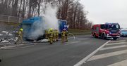 Głuchów: Pożar ciężarówki na S7