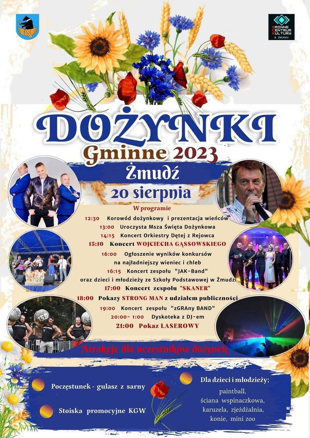 Dożynki w Żmudzi 2023 - plakat, program wydarzenia