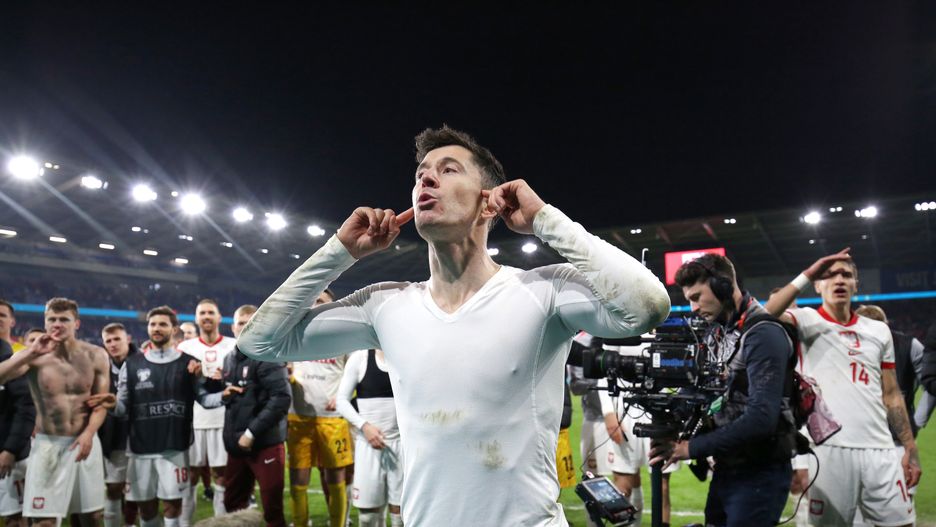 Wales v Poland: UEFA EURO 2024 Play-Offs Final
CARDIFF, WALES - MARCH 26: Robert Lewandowski of Poland celebrates after the UEFA EURO 2024 Play-Offs Final match between Wales and Poland at Cardiff City Stadium on March 26, 2024 in Cardiff, Wales.(Photo by Charlotte Wilson/Offside/Offside via Getty Images)
Charlotte Wilson/Offside