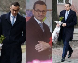 Romantyczny Morawiecki kupuje żonie kwiaty na Walentynki (ZDJĘCIA)