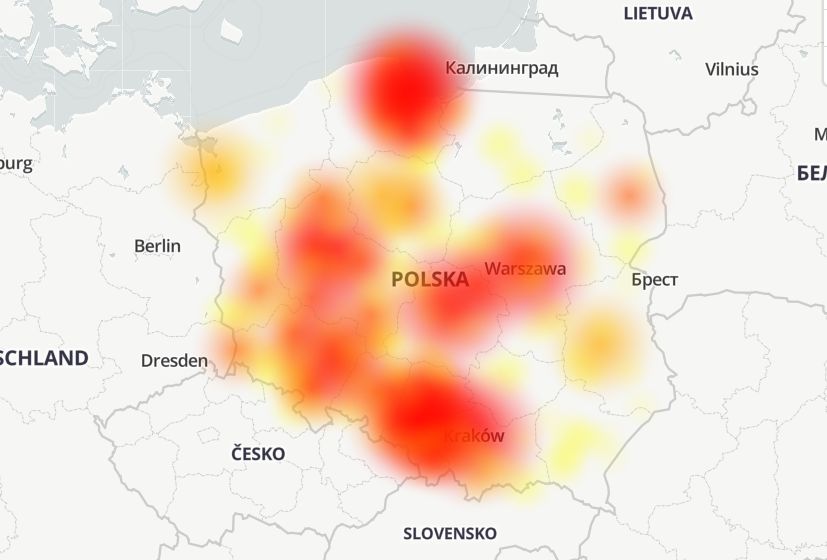 Klienci banku Santander mają problem z dostępem do internetowej bankowości, źródło: Downdetector.