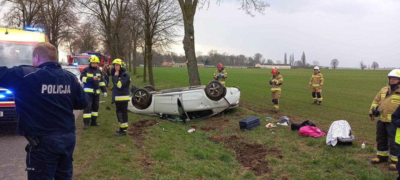 Czołówka w Kościerzynie k. Sieradza. Fot. OSP KSRG Wróblew