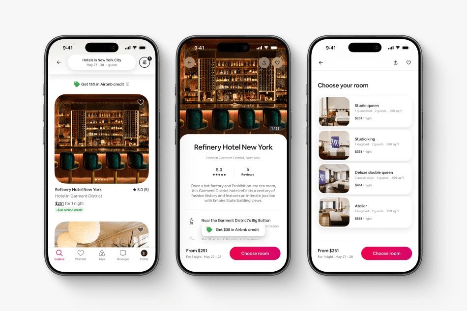 Hotele są dostępne w Airbnb