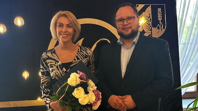 Baruchowo. Wójt Robert Kwaśniewski oraz zastępczyni Agnieszka Sierakowska-Wojciechowska