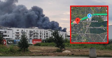 Duży pożar w Warszawie. Kłęby dymu widać z daleka