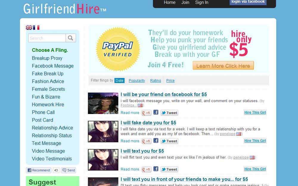 GirlfriendHire.com