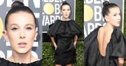 Poważna Millie Bobby Brown w kusej sukience