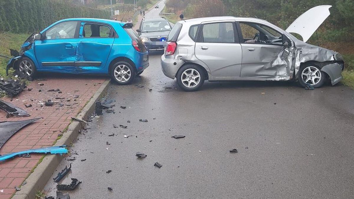 Kolizja w miejscowości Wincentów