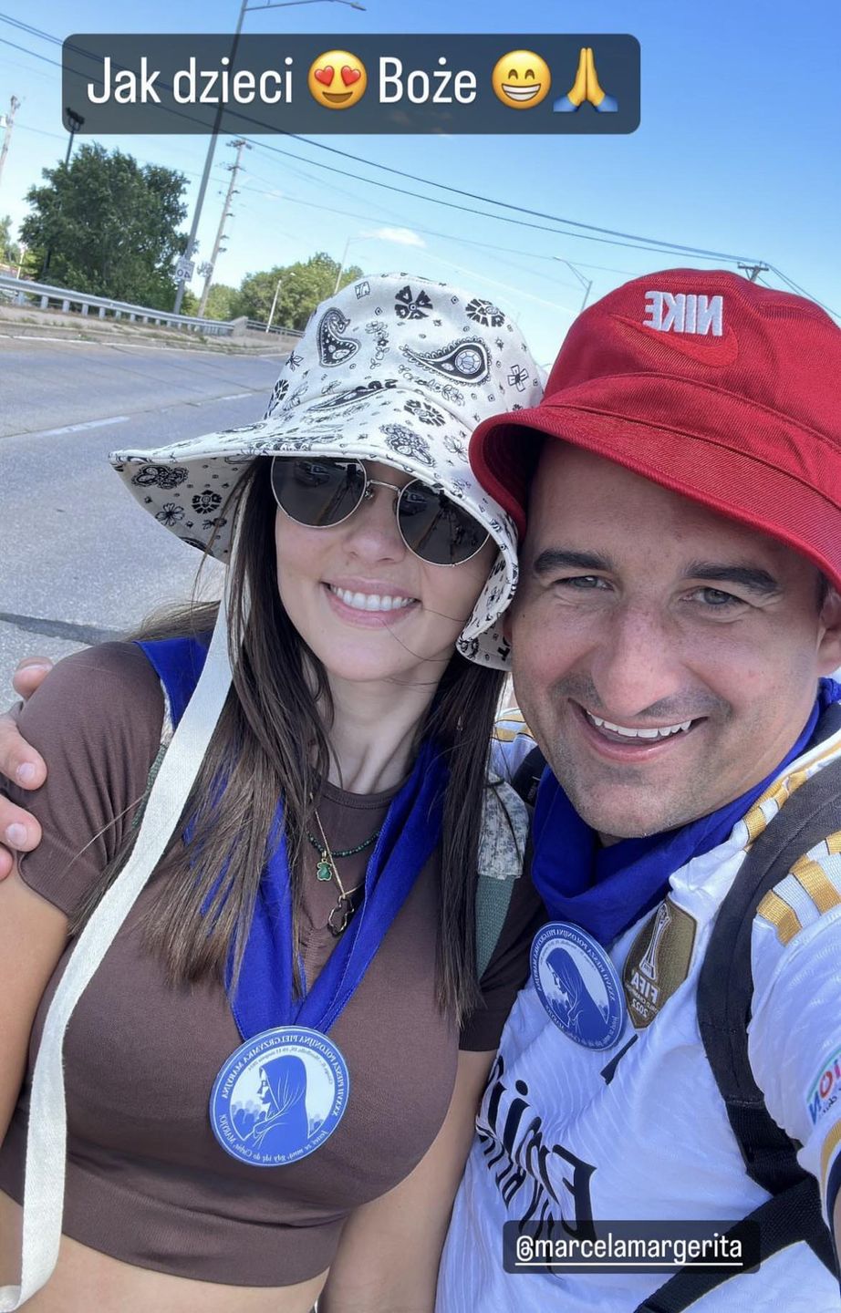 Michał Koterski i Marcela Leszczak idą w pielgrzymce w USA