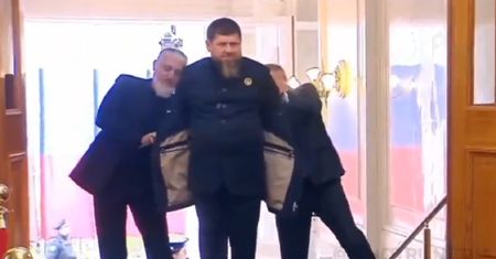 Ramzan Kadyrow na zaprzysiężeniu Putina. Wszyscy to widzieli