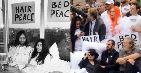 Yoko Ono, Ringo Starr i Jeff Bridges razem w łóżku (FOTO)