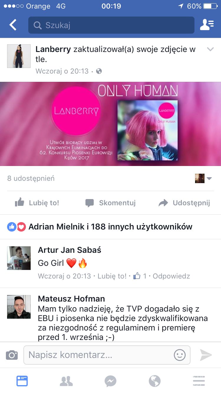 Lanberry o awansie do preselekcji na Eurowizję z Only Human