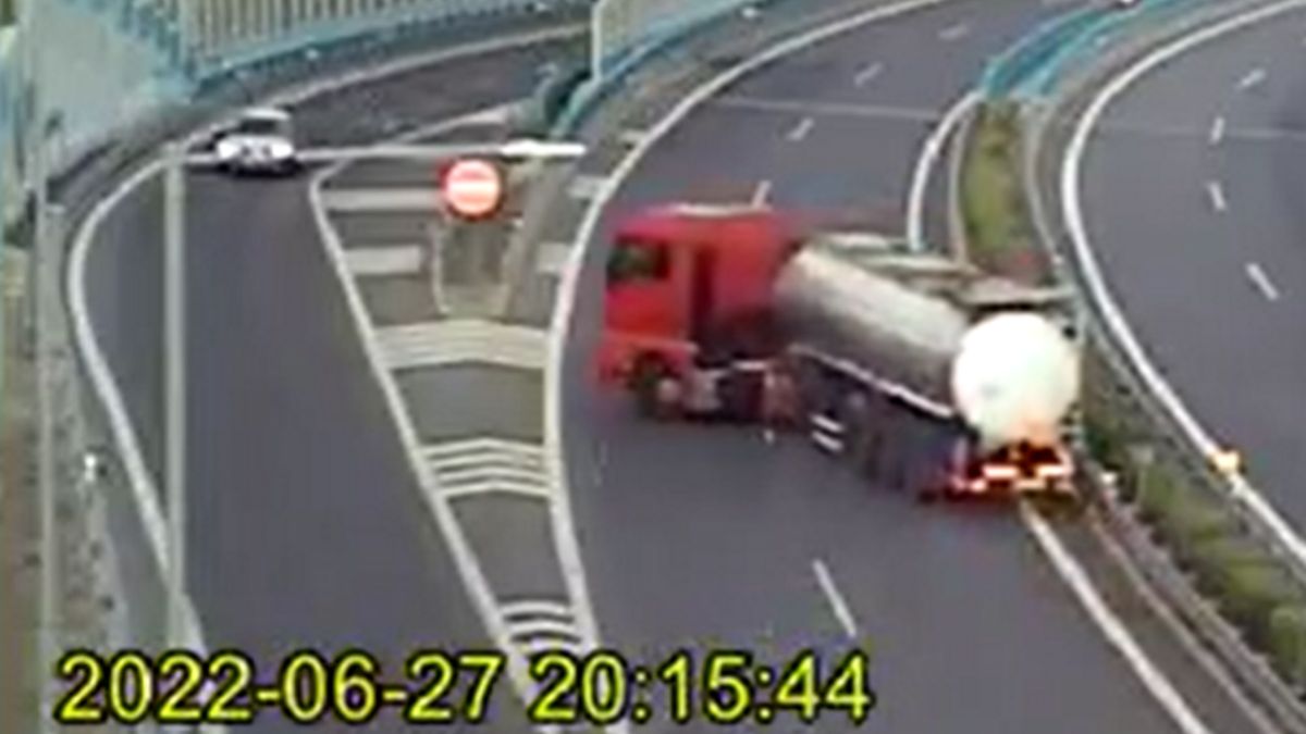 Słowacka policja pokazała nagranie z autostrady