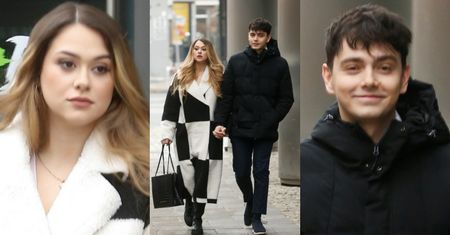 Spodziewający się TRZECIEGO DZIECKA Sylwia Przybysz i Jan Dąbrowski maszerują przed studiem "Dzień Dobry TVN" (ZDJĘCIA)