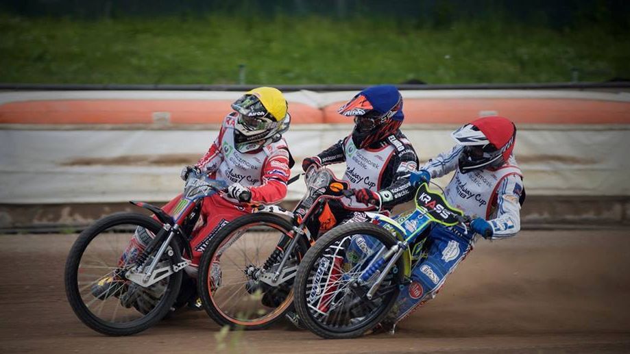 Materiały prasowe / Andrzej Wnęk / Na zdjęciu: Kaczmarek Electric Speedway Cup 2018 (od lewej: Przemysław Nowak, Marek Zawalnik, Jarosław Rejek)