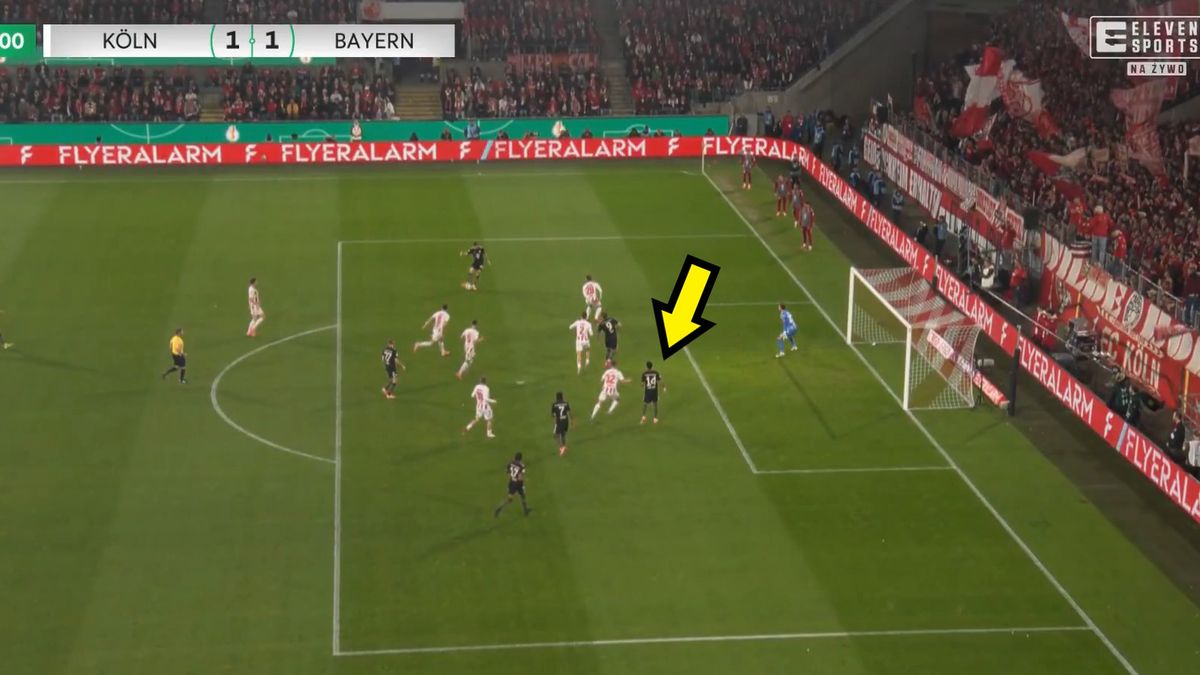 Twitter / Eleven Sports / Kontrowersyjny gol dla Bayernu