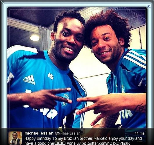 Michael Essien i Marcelo / fot. twitter