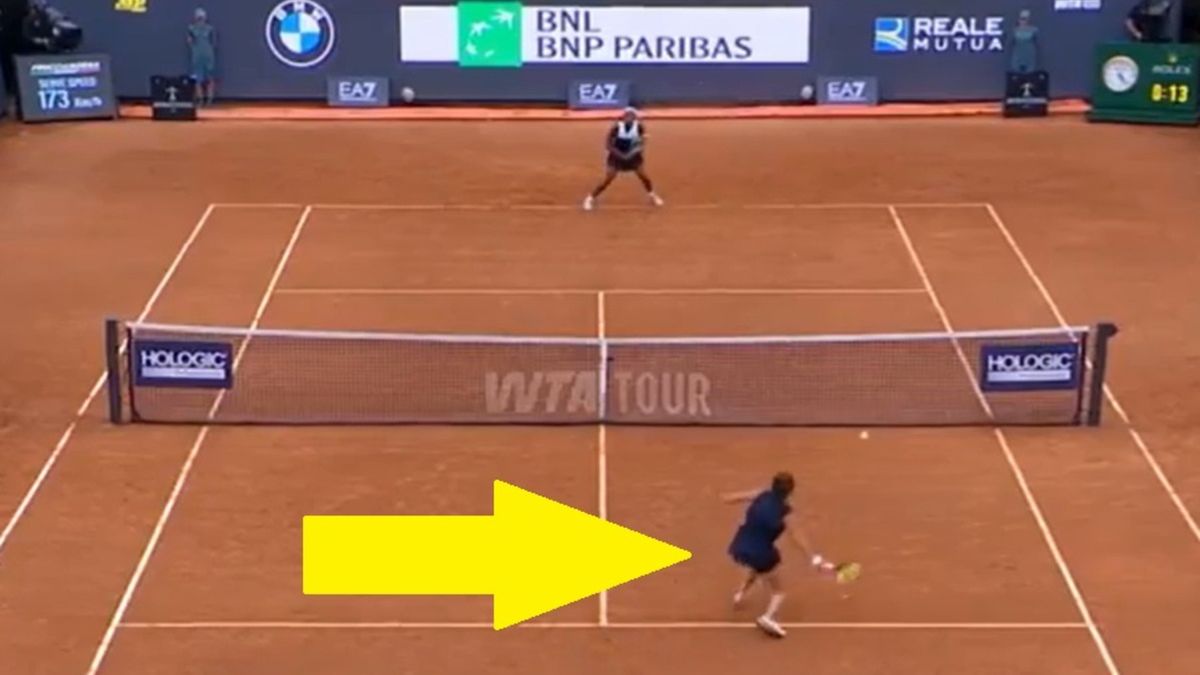 Twitter / WTA / Jasmine Paolini w meczu z Coco Gauff