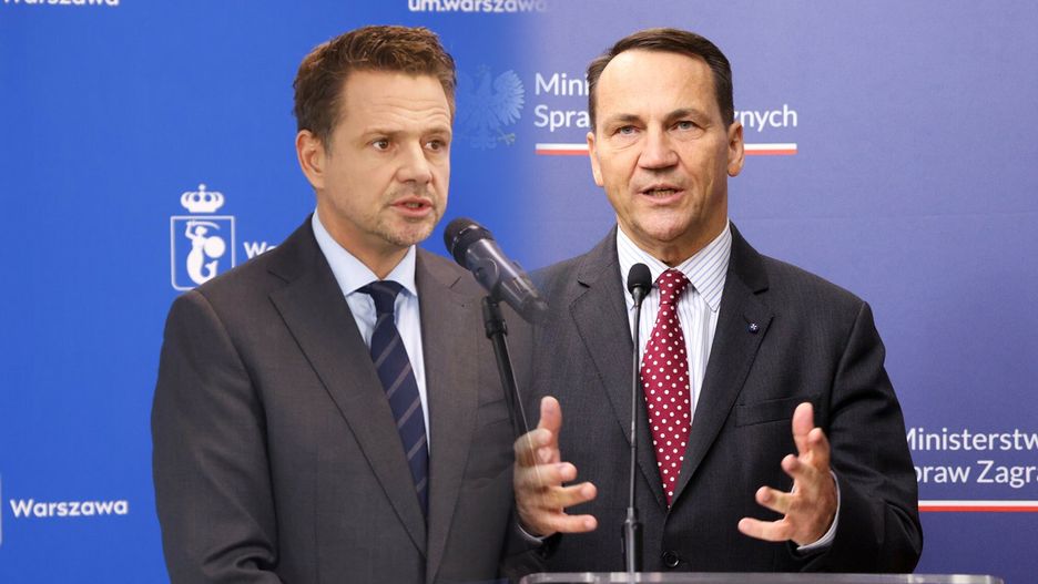 Rafał Trzaskowski i Radosław Sikorski, potencjalni kandydaci KO