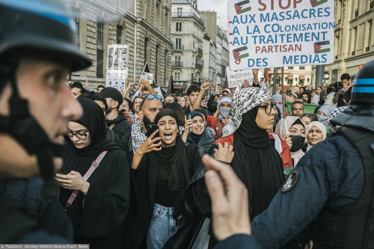 Zwolennicy Palestyny nie posłuchali zakazu. Armatki wodne i gaz w Paryżu