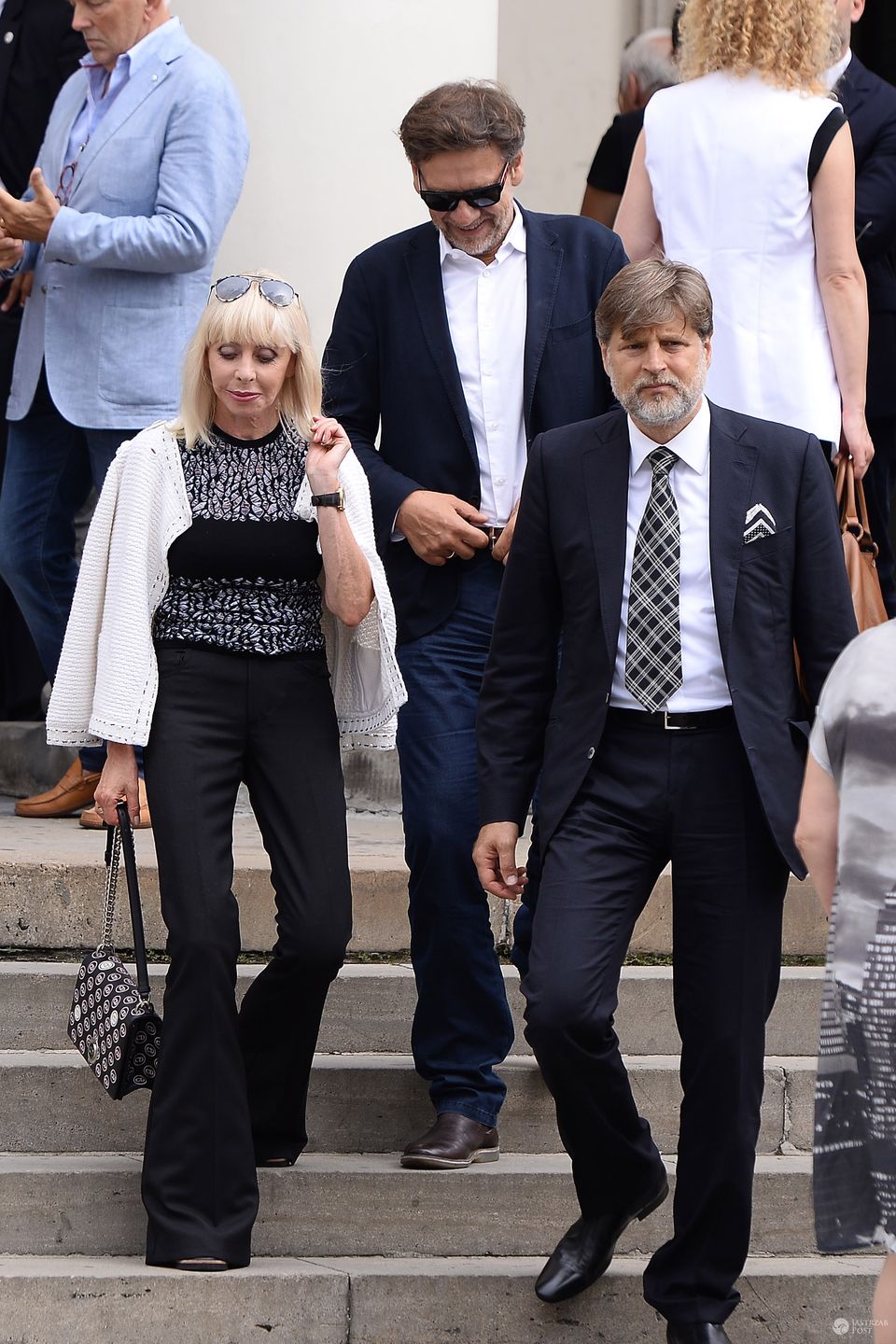 Grażyna Kulczyk na mszy za Jana Kulczyka w pierwszą rocznicę śmierci