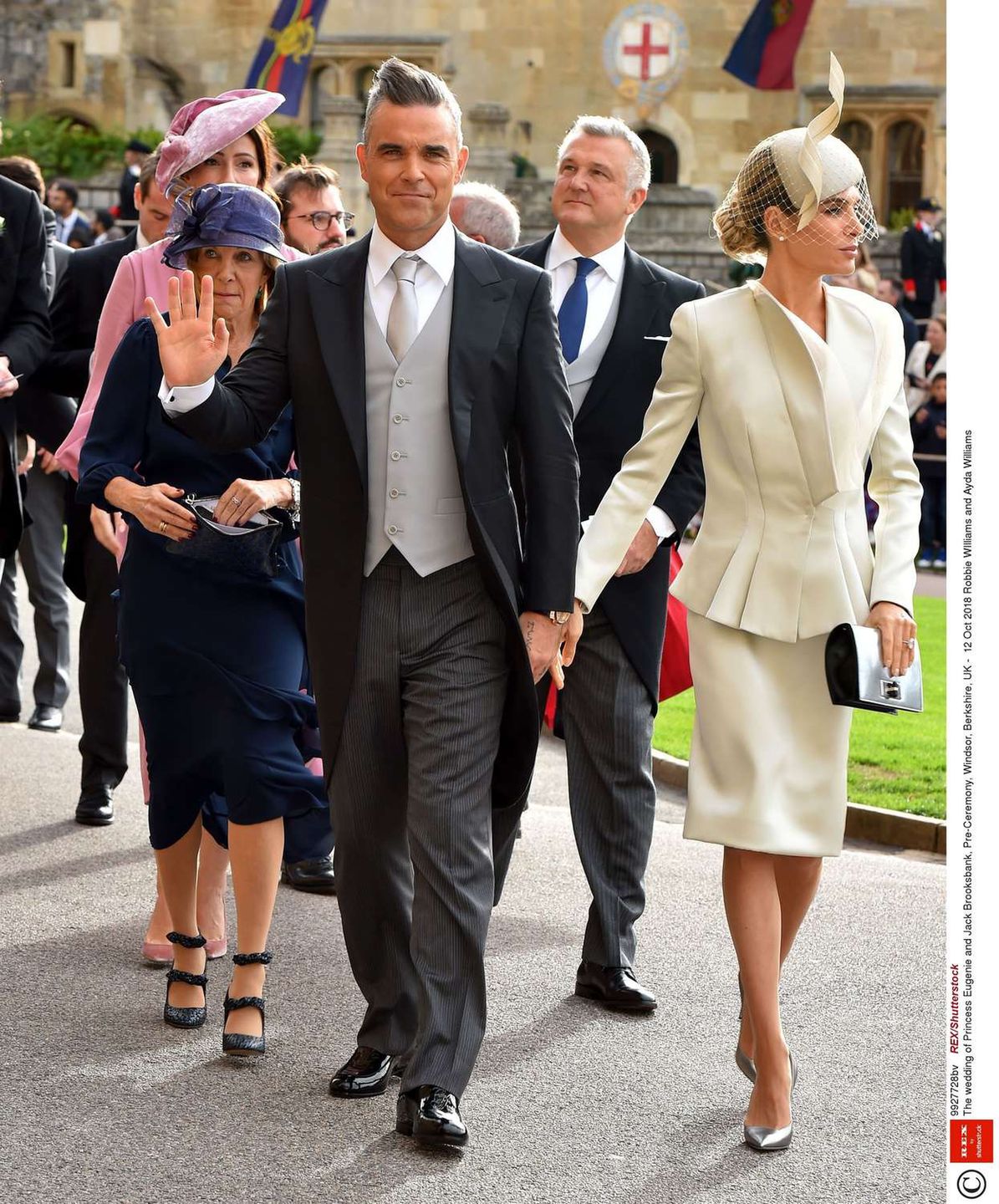 Robbie WIlliams i Ayda Williams – ślub księżniczki Eugenii i Jacka Brooksbanka