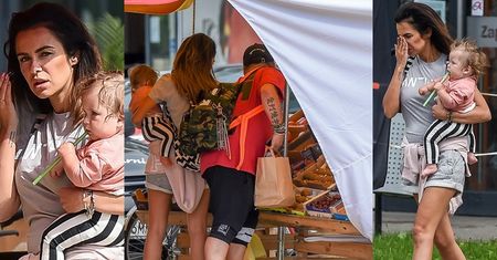 Natalia Siwiec w słonecznym żarze kupuje warzywa na miejskim bazarze (ZDJĘCIA)