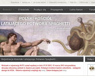 Kościół Latającego Potwora Spaghetti nie został zarejestrowany