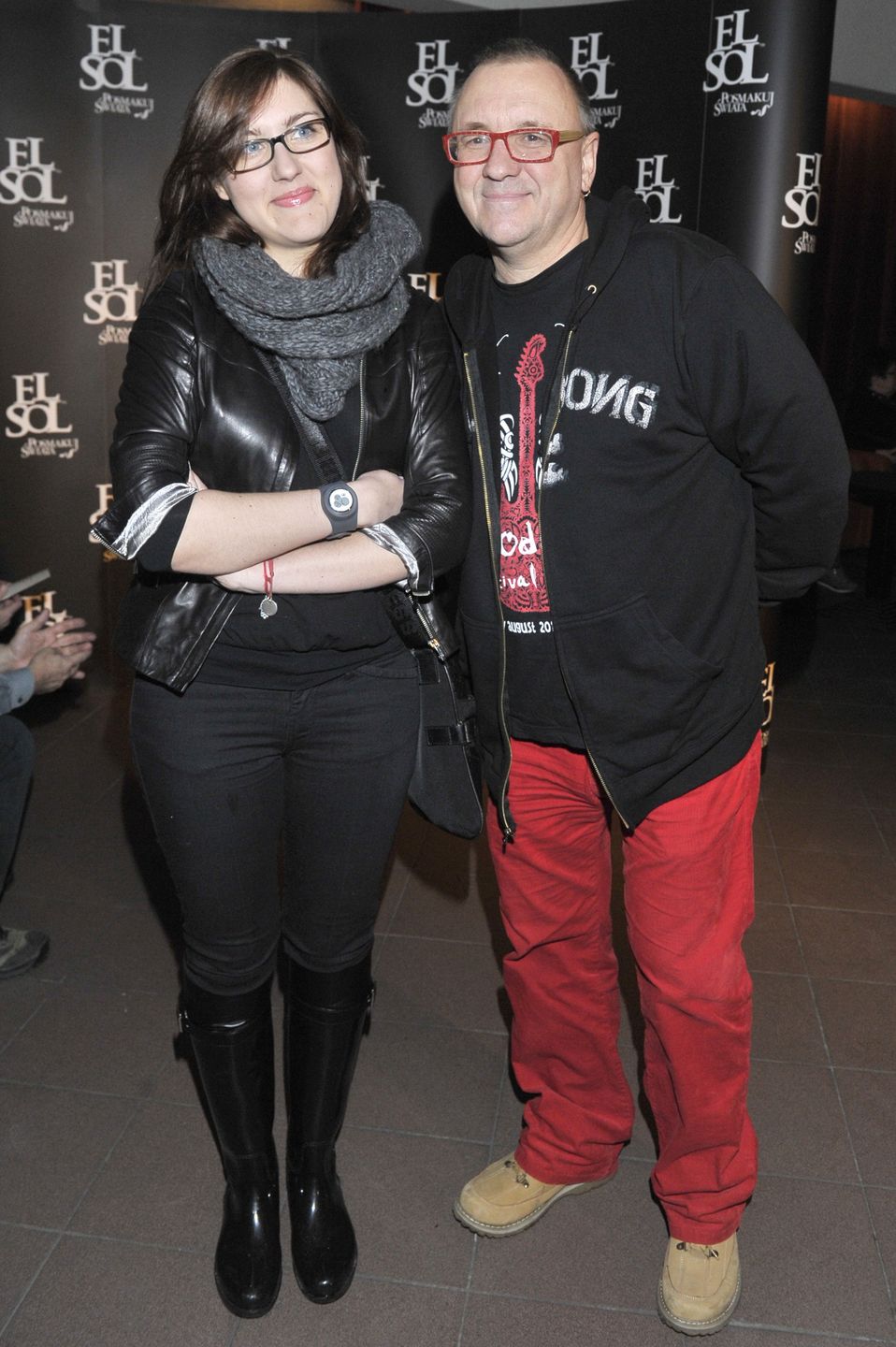 Jerzy Owsiak z córką, Ewą w 2012 roku