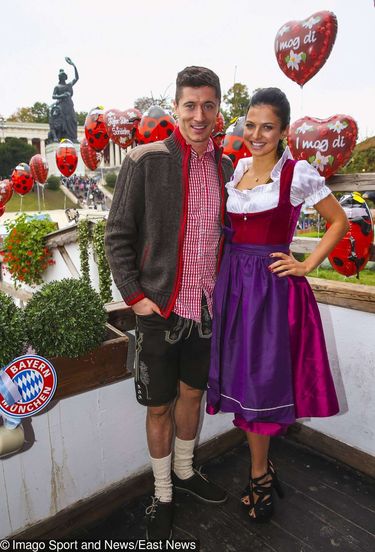 Robert Lewandowski i Anna Lewandowska w bawarskich strojach ludowych – Oktoberfest 2014